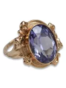Vintage Schmuck Ring Alexandrit Sterling Silber rosévergoldet vrc100rp